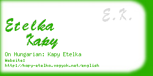 etelka kapy business card